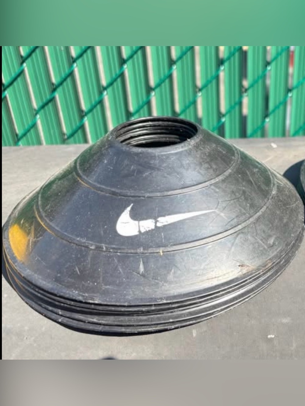Nike Black Training Disc Cones with White Swoosh (12)